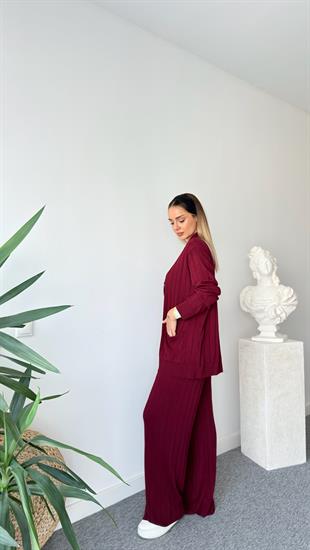 Bordo Jair Mevsimlik Triko Takım