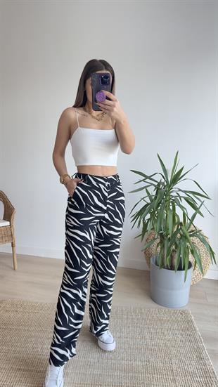 Zebra Desen Ceket Pantolon Takım