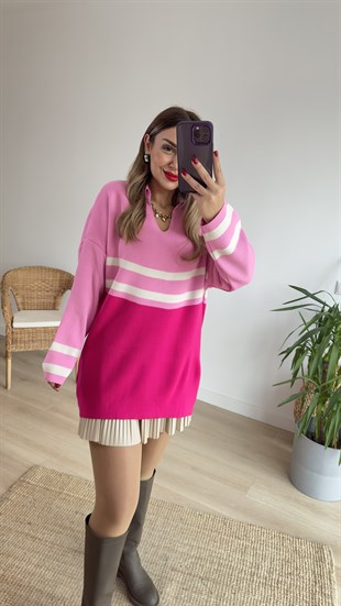 Polo Yaka Pembe Triko