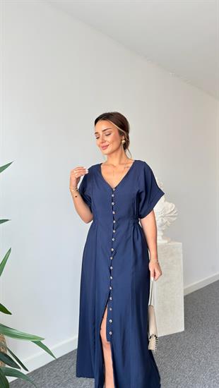 Lacivert Voul Zra Model Tensel Elbise