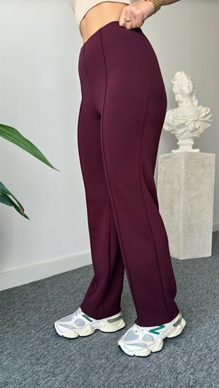 Bordo Çimalı Oys Modal Pantolon