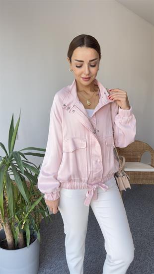 Saten Zra Model Pudra Bomber Ceket