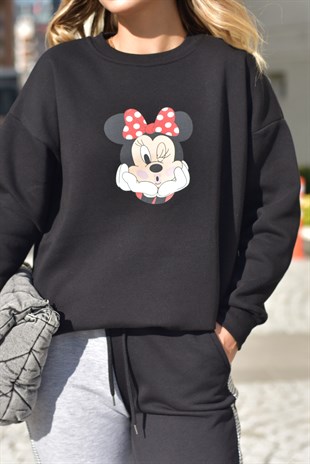 Minnie Siyah Sweat