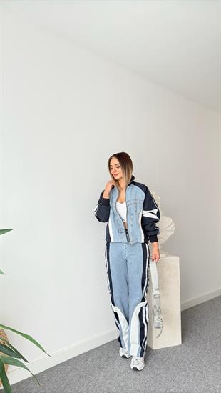 Setu Lacivert Paraşüt Detaylı Jean Takım