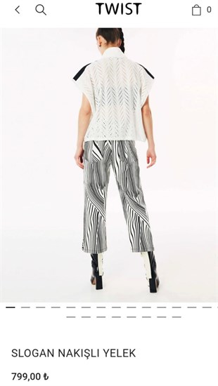 Twist Model Yazı Detaylı Tasarım Yelek