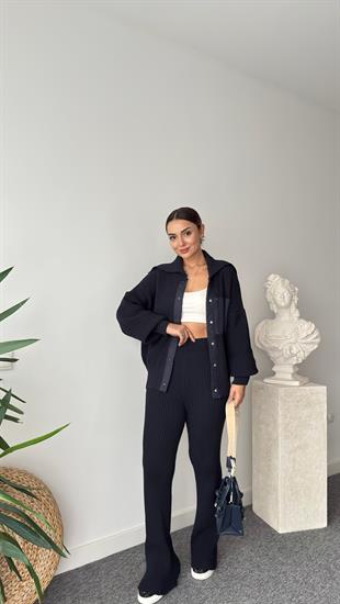 Camilo Paraşüt Garnili Lacivert Triko Takım