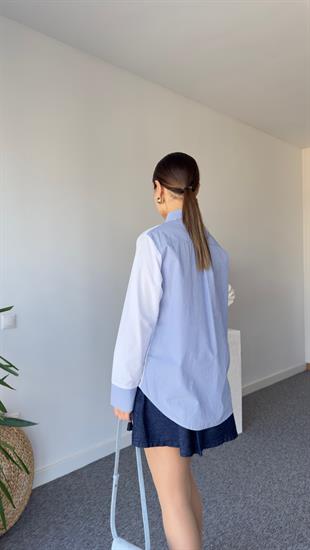 Tavşan İşlemeli Beyaz Gömlek