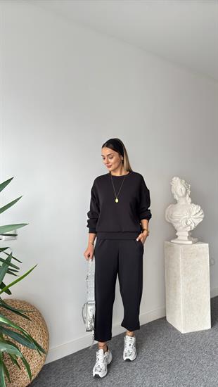 Batte Bisiklet Yaka Antrasit Modal Takım