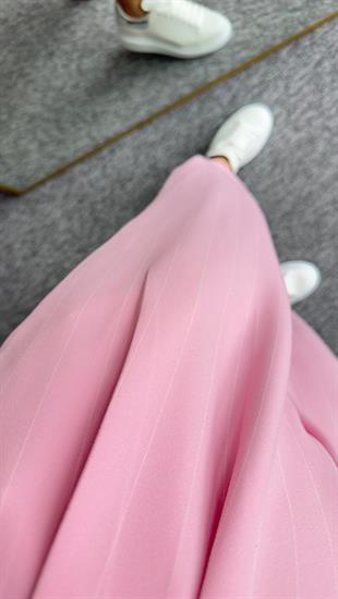 Cio Çizgili Pembe Balon Pantolon