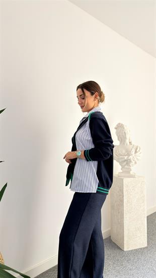 Lacivert Ferre Tws Model Sırt Trikolu Gömlek