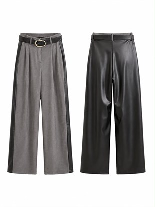 Field Arkası Deri Kemerli Pantolon