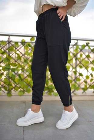 Paça Fermuar Detaylı Jogger Pantolon