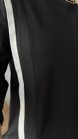 Marka Model Bantlı Siyah Sweatshirt