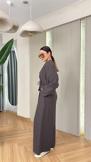 Kahve Blesi Massi Model Kruvaze Takım