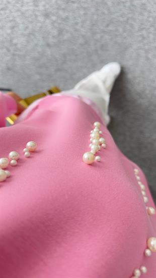 İnci Detaylı Gömlek Garni Pembe Modal Sweat