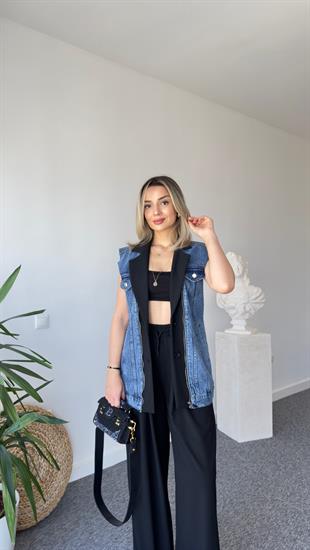 Noctur Tasarım Jean Yelekli Takım