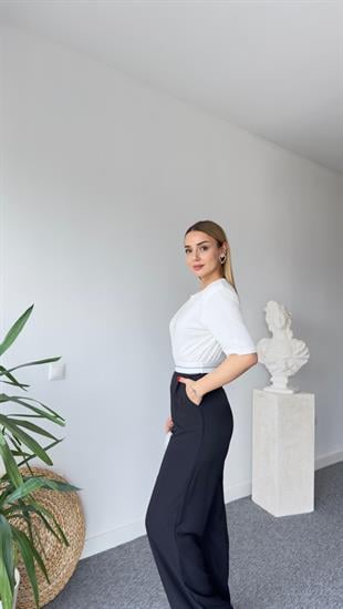 Segu Bel Yazılı Vatkalı Beyaz Tshirt