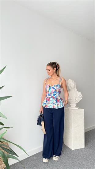 Melia İp Askılı Renkli Bluz