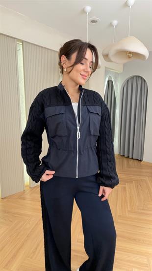 Lacivert Nueva Marka Muadili Triko Garnili Takım