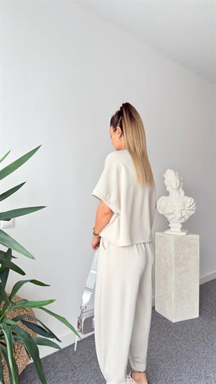 Premium Modal Taş Şalvar Pantolon Takım