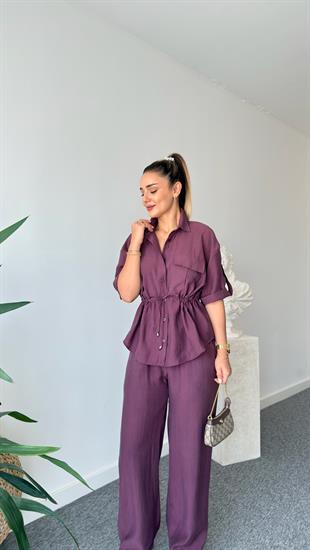 Mürdüm Neva Bel Büzgülü Tensel Takım