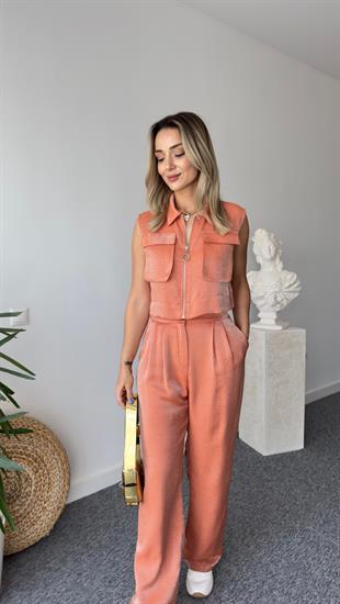 Gjen Fermuarlı Turuncu İkili Takım   