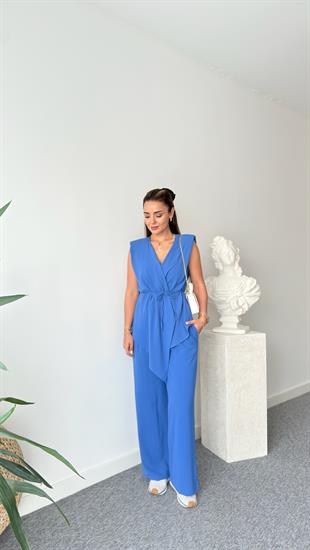 Mavi Jovo Asimetrik Kesim Vatkalı Takım