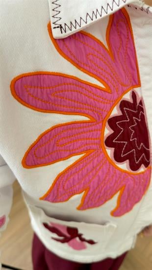 Tenia Renkli Nakış İşlemeli Tasarım Ceket (ÖN SİPARİŞ ÜRÜNÜ)