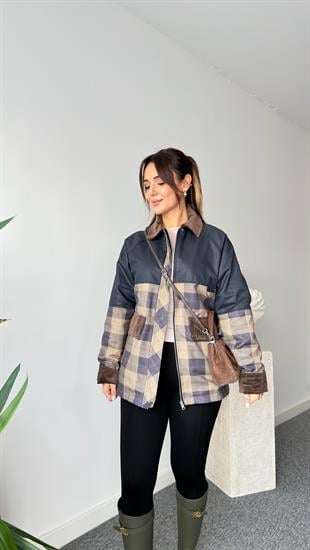 Nidda Ekoseli İçi Peluş Premium Mont
