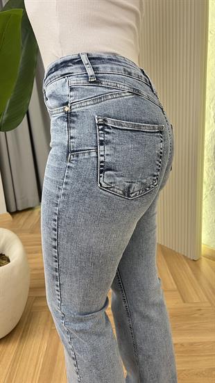 Mavi Kar Yıkama Push Up Etkili Jean