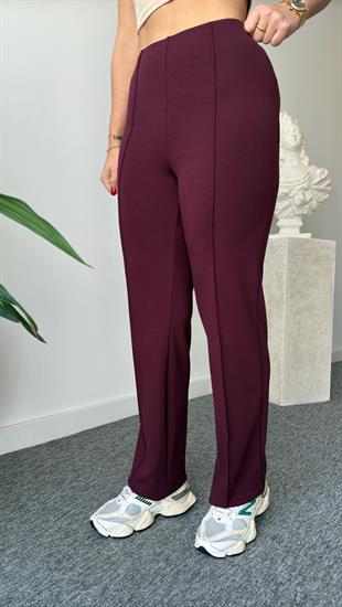 Bordo Çimalı Oys Modal Pantolon