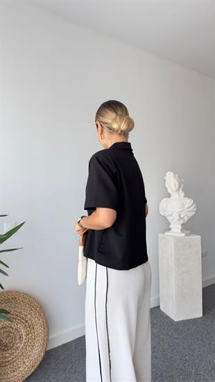 Polo Yaka Siyah Basic Tshirt