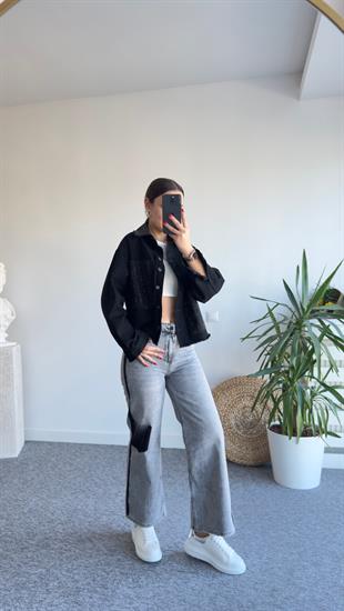 Orj Model Yanları Siyah Şeritli Jean