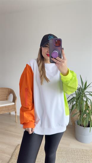 Marka Model Yeşil Paraşüt Garni Sweat