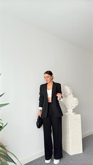 Legan Sırt Gömlek Detaylı Blazer Ceket