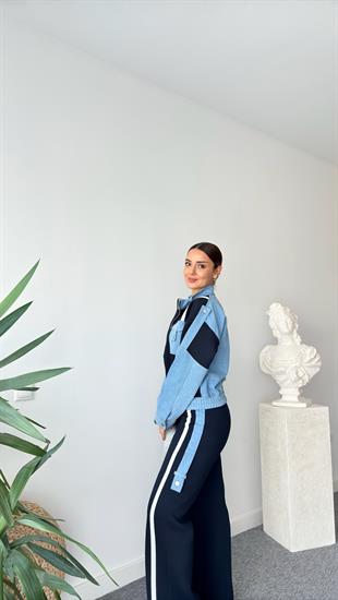 Lacivert Tero Kot Garnili Eşofman Takımı 