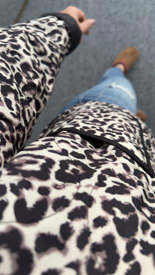 Nikol Biyeli Zra Model Leopar Kapitone Ceket