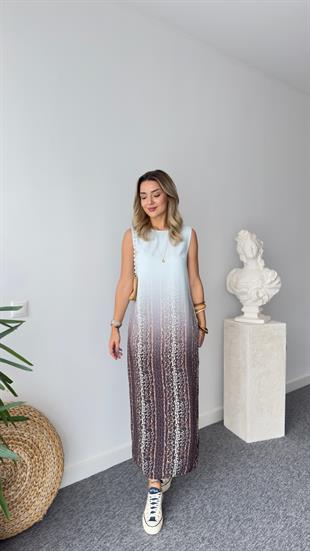 Jegi Marka Model Leopar Desenli Elbise