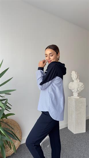 Rocca Gömlek Garnili Düğmeli Modal Sweat