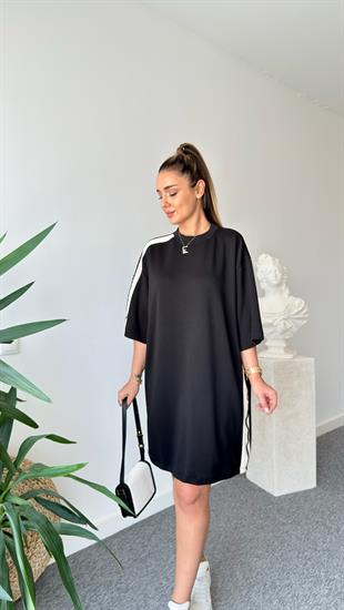 Lobin Şerit Detaylı Modal Elbise 