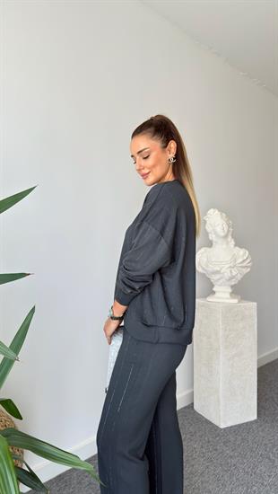 Siyah Jera Taşlı Modal Takım