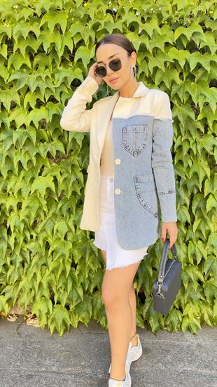 Kot Garnili Tasarım Blazer Ceket
