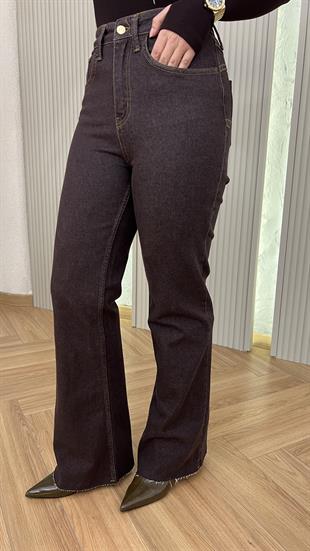 Kahve Harlem Push Up Etkili Likralı Jean