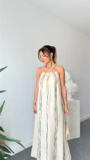 Dore Çizgili Massi Model Elbise