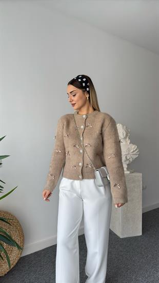 Luan Fiyonk Detaylı Marka Model Camel Hırka