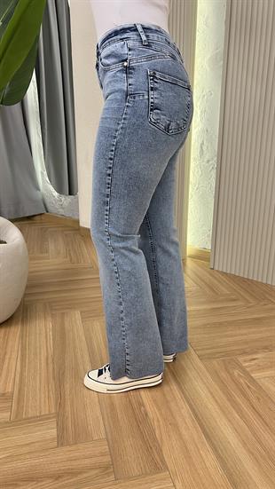 Mavi Kar Yıkama Push Up Etkili Jean