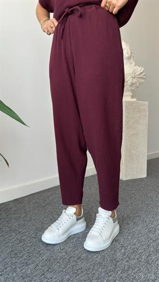 Bordo Jaker Keten Salaş Takım