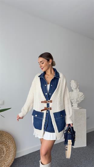 Neil Kot Gömlek Parçalı Tasarım Hırka