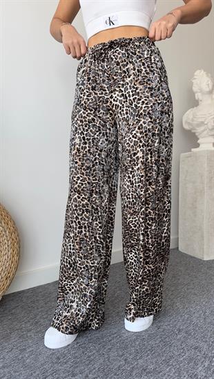 Corre Bel Lastikli Leopar Desen Pantolon