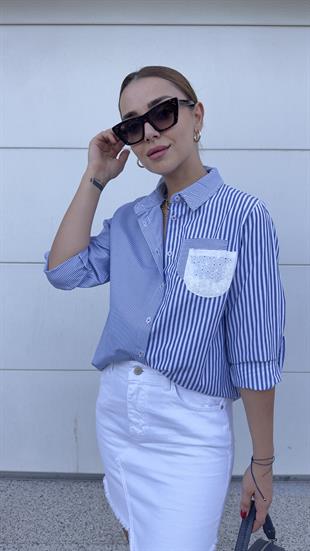 Sırtı Fisto Detaylı Gömlek